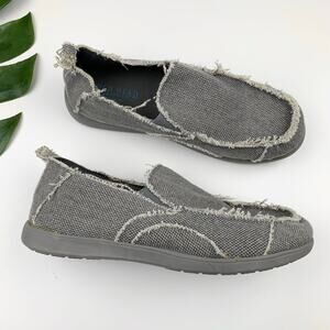 RedHead Chilled Out Canvas Loafers Slip On Shoes Grey Distressed Casual Men's 10